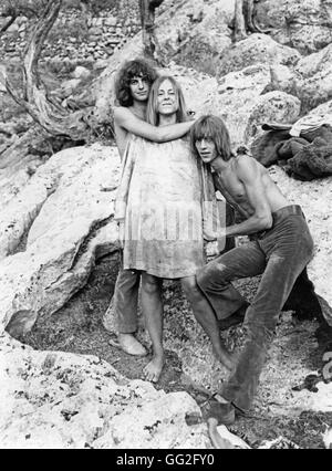 Banana Moon Band, psychedelic-Rock-Band. Daevid Allen, Gilli Smyth, Marc Blanc, Patrick Fontaine Deià (Deya), Balearen, 1968 Stockfoto