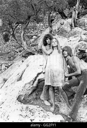 Banana Moon Band, psychedelic-Rock-Band. Daevid Allen, Gilli Smyth, Marc Blanc, Patrick Fontaine Deià (Deya), Balearen, 1968 Stockfoto