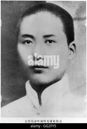 Porträt von Mao Zedong 1920 Stockfoto