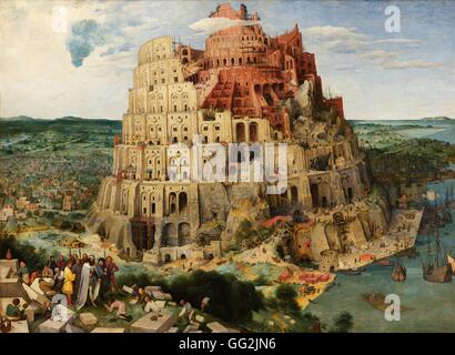 Pieter Bruegel der ältere (1525/30-1569) niederländische Schule der Turmbau zu Babel 1563, Öl auf Holz (1,14 x 1,55 m) Wien, Kunsthistorisches Museum Stockfoto