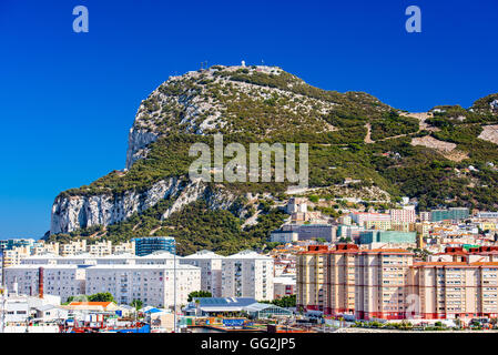 Der Felsen von Gibraltar britisches Überseegebiet. Stockfoto