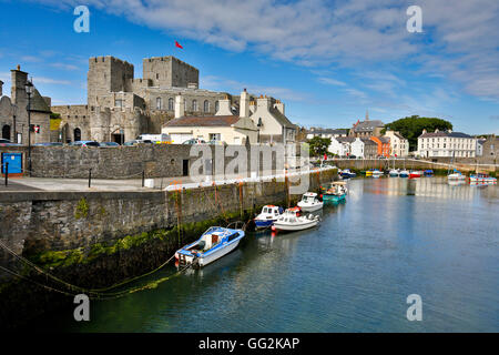 Castletown; Schloss und den Hafen; Isle Of Man; UK Stockfoto