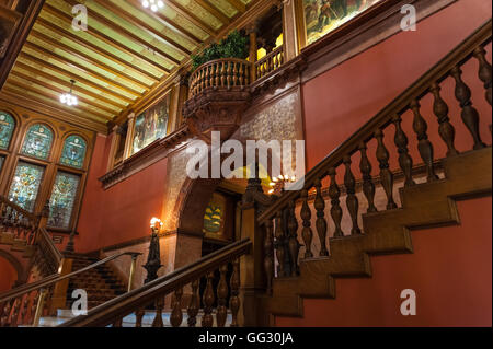 Innenansicht des historischen Flagler College (ehemals Ponce de Leon Hotel) in St. Augustine, Florida, USA. Stockfoto