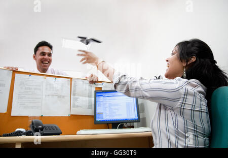 Spaß im Büro Stockfoto