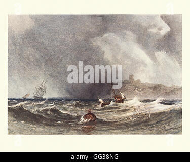 Sturm aus Whitby, nach dem Aquarell von Anthony Vandyke Copley Fielding, 1853 Stockfoto