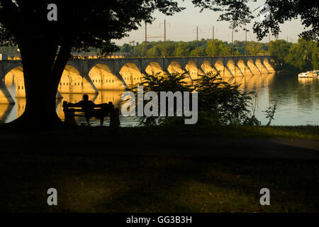 Cumberland Valley Railroad Bridge Harrisburg PA Stockfoto