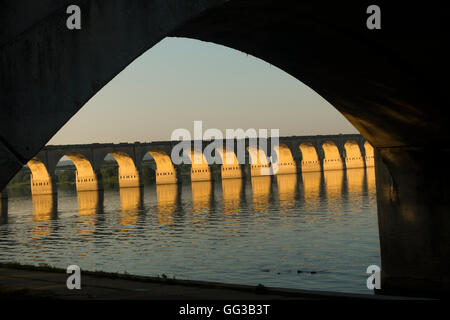 Cumberland Valley Railroad Bridge Harrisburg PA Stockfoto