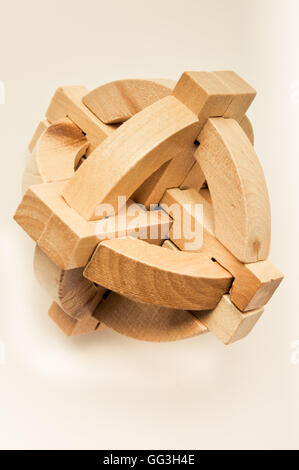 Holz Puzzle Stockfoto