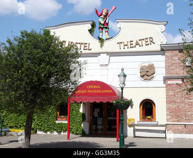 Puppentheater auf der berühmten Prater in Wien Stockfoto