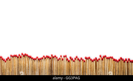 viele Spiele am unteren Rand ein Foto auf weißem Hintergrund Stockfoto