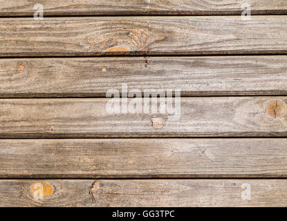 Alte hölzerne Hintergrund mit horizontalen Brettern des alten Hauses Stockfoto