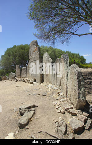 Riesen Grab Li Lolghi (Tomba dei Giganti Li Lolghi), Bronzezeit, in der Nähe von Arzachena, Sardinien, Italien Stockfoto