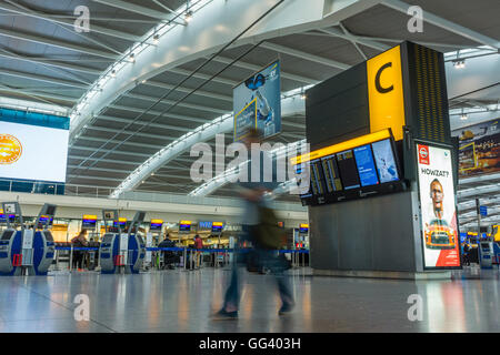 Terminal 5-Abflug-Lounge Stockfoto