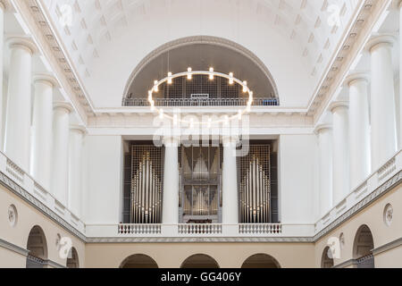 Orgel im Inneren Vor Frue Kirche in Kopenhagen, Dänemark Stockfoto