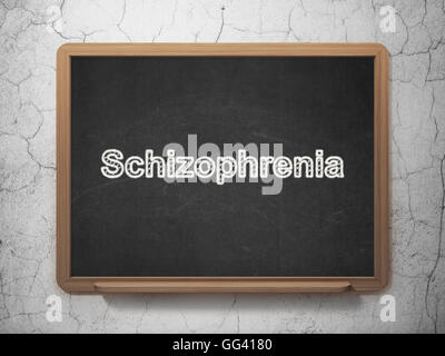 Gesundheitskonzept: Schizophrenie auf Tafel Hintergrund Stockfoto