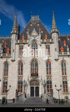 Das Provinciaal Hof (Provincial Palace) Markt, Brügge. Stockfoto