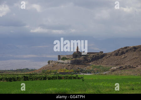 Khor Virap Kloster vor Berg Ararat, Armenien Stockfoto