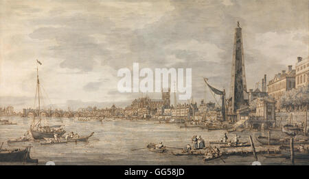 Canaletto - der City of Westminster von in der Nähe von York Wassertor Stockfoto