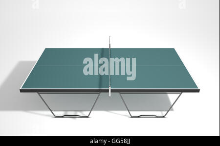 Ein 3d render von eine Tischtennisplatte auf einer isolierten weißen Studio-Hintergrund Stockfoto
