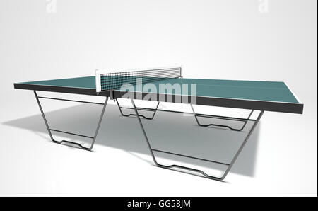 Ein 3d render von eine Tischtennisplatte auf einer isolierten weißen Studio-Hintergrund Stockfoto