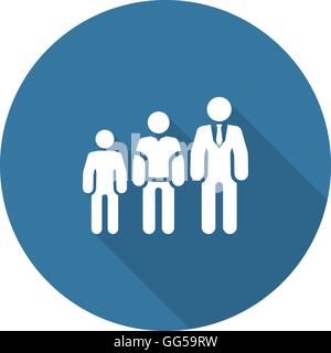 Karriere-Wachstum-Symbol. Flaches Design. Stock Vektor