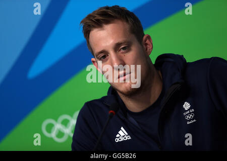 Der Brite Andrew Willis während einer Pressekonferenz vor den Olympischen Spielen in Rio, Brasilien. Stockfoto