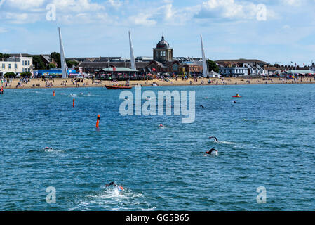 Fund raising Schwimmwettbewerb. Stockfoto