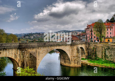 Brücke von Saint Goncalo in Amarante, Portugal Stockfoto