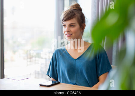 Nahaufnahme einer schönen Frau Stockfoto