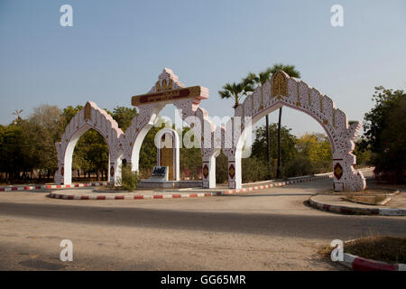 Bagan-Zug oder Railway Station Bagan Myanmar Stockfoto