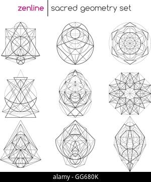 Heilige Geometrie-set Stock Vektor