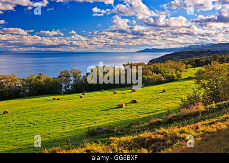 St.-Lorenz-Strom, Charlevoix Stockfoto