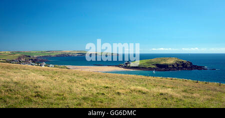 Burgh Island und es ist der 1930er Jahre Art Deco Hotel, The South Hams, Devon, UK Stockfoto