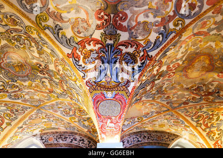 Kapitelsaal, Convento de Nossa Senhora da Conceição, regionale Museum Dona Leonor, Beja, Alentejo, Portugal Stockfoto