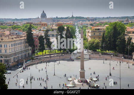 Piazza Del Popolo, Rom, Latium, Italien, Europa Stockfoto