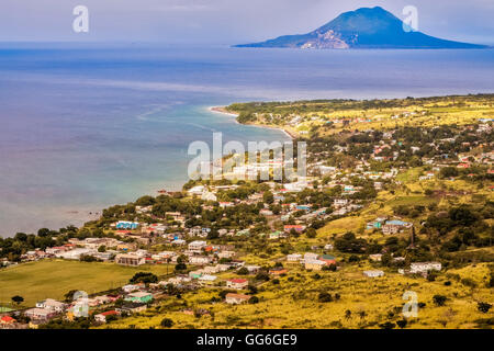 Blick von Brimstone Hill Festung St. Kitts West Indies Stockfoto