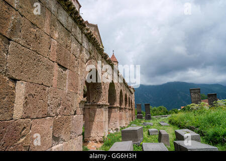 Arkaden Kloster Surb Astvatsatsin Kirche am Kloster von Odzun in Armenien Stockfoto