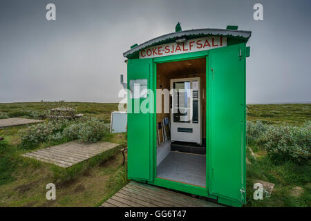 Alten Automaten, Heradssandur, Ost-Island Stockfoto