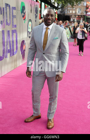 Adewale Akinnuoye-Agbaje Ankunft der Suicide Squad europäische Premiere, im Odeon am Leicester Square, London. PRESSEVERBAND Foto. Bild Datum: Mittwoch, 3. August 2016. Vgl. PA Geschichte SHOWBIZ Selbstmord. Bildnachweis sollte lauten: Daniel Leal-Olivas/PA Wire Stockfoto