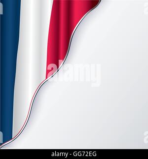 Frankreich-Fahne mit Exemplar. Vektor. Stock Vektor