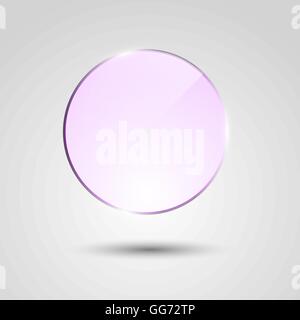Transparente Violettglas Kreis Banner, Lager Vektor Stock Vektor