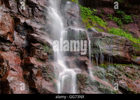 Kaaterskill Falls, Catskills Mountains von New York. Langzeitbelichtung. Stockfoto