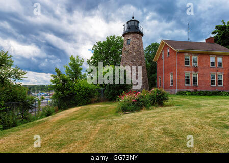 Charlotte Genesee Lighthouse, Ontariosee in Rochester, New York, USA Stockfoto