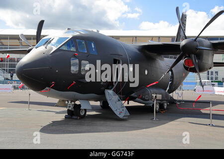 Die Multi-Mission Alenia MC-27J Spartan auf der Farnborough International Airshow 2016 Stockfoto