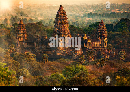 Tempel von Angkor Wat, Siem reap, Kambodscha. Stockfoto