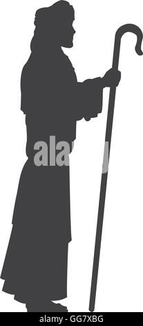 Saint-Joseph Silhouette Symbol Stock Vektor