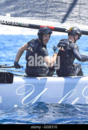 Rom, Italien. 3. August 2016. Pierre Casiraghi während des 3. Tages des 35. Copa del Rey Mapfre Sailing Cup in Palma De Mallorca, Spanien. © Update Bilder Presse/FTF/Pazifik Presse/Alamy Live-Nachrichten Stockfoto