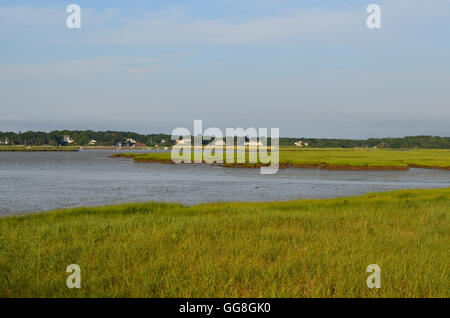 Südöstlicher Wohnheimen Duxbury Bay bei Ebbe. Stockfoto