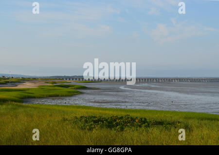 Gorgeous herrlichem Pulver Point Bridge in Duxbury Massachusetts. Stockfoto