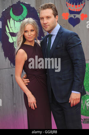 London, UK. 3. August 2016. Jai Courtney besucht die Europäische Premiere von "Suicide Squad" im Odeon Leciester Square. Bildnachweis: Ferdaus Shamim/ZUMA Draht/Alamy Live-Nachrichten Stockfoto